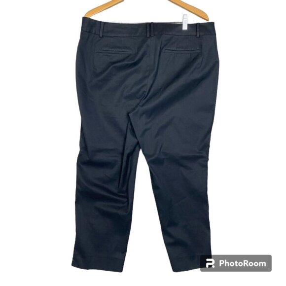 Talbots perfect crop business casual pants true black size 16 office basics - Picture 2 of 6